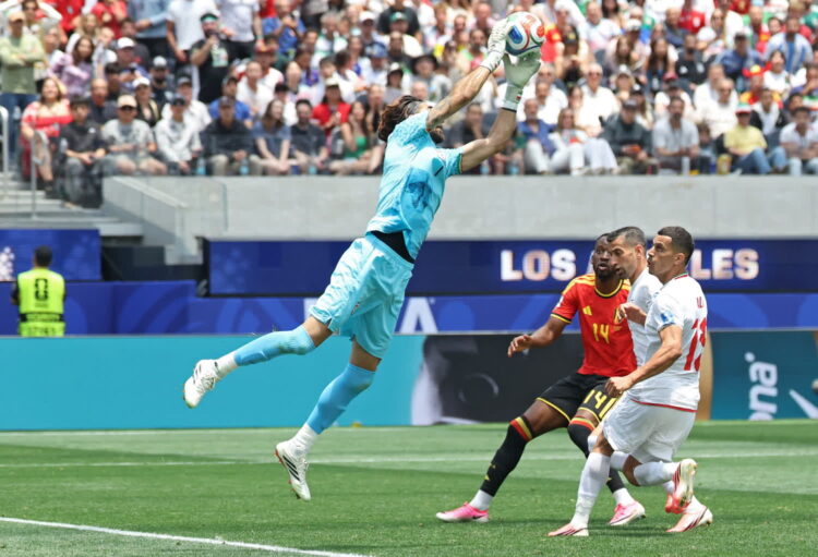 Bramkarz Iranu Alireza Beiranvand. Fot. PAP/EPA/CHRISTOPHER TORRES