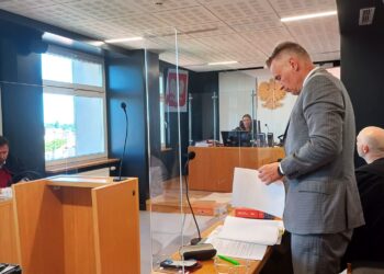 Proces byłego prezydenta Zielonej Góry Janusza Kubickiego w Sądzie Rejonowym w Zielonej Górze (fot. Piotr Bakselerowicz)