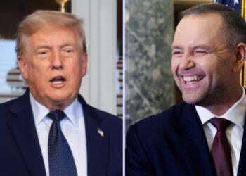 Prezydent USA Donald Trump i prezydent Polski Karol Nawrocki. Fot. Kolaż zdjęć PAP