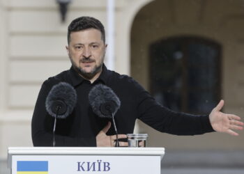 Wołodymyr Zełenski (PAP/EPA/SERGEY DOLZHENKO)