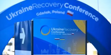 Konferencja na rzecz Odbudowy Ukrainy 2026 w Gdańsku. Fot. PAP/Andrzej Jackowski