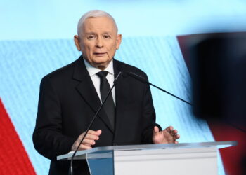 Prezes PiS Jarosław Kaczyński. Fot. PAP/Szymon Pulcyn
