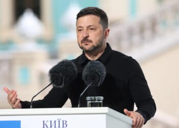 Prezydent Ukrainy Wołodymyr Zełenski. Fot. PAP/Victor Kovalchuk