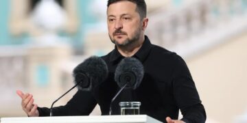 Prezydent Ukrainy Wołodymyr Zełenski. Fot. PAP/Victor Kovalchuk