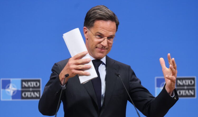 Szef NATO Mark Rutte. Fot. PAP/EPA/OLIVIER HOSLET