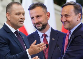 Karol Nawrocki, Władysław Kosiniak-Kamysz i Radosław Sikorski. Fot. kolaż zdjęć PAP