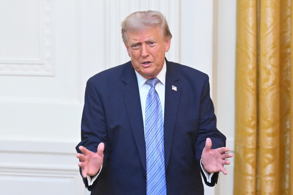 Prezydent USA Donald Trump. Fot. PAP/EPA/SAUL LOEB / POOL