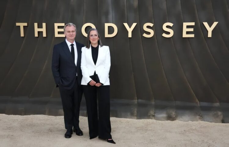 Brytyjski reżyser Christopher Nolan i brytyjska producentka Emma Thomas. Fot. PAP/EPA/ANDY RAIN