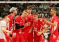 Maksymilian Granieczny, Tomasz Fornal, Artur Szalpuk, Jakub Majchrzak, Marcel Bakaj i Bartłomiej Bołądź. Fot. PAP/Tomasz Waszczuk