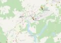 Orientacyjna mapa inwestycji związanej z budową nowej drogi do lotniska Zielona Góra-Babimost (ZDW Zielona Góra)