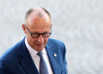 Niemiecki kanclerz Friedrich Merz (PAP/EPA/TERESA SUAREZ)