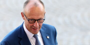 Niemiecki kanclerz Friedrich Merz (PAP/EPA/TERESA SUAREZ)