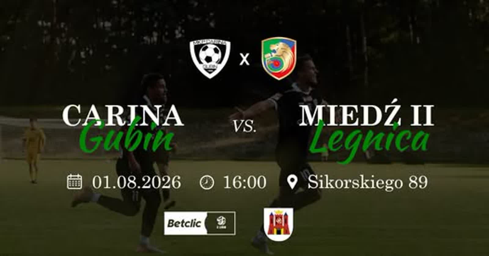 Na inaugurację III ligi Carina podejmie rezerwy Miedzi Legnica