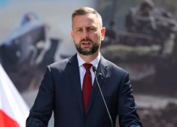 Szef MON Władysław Kosiniak-Kamysz przybył do Pałacu Prezydenckiego na spotkanie z prezydentem Karolem Nawrockim. Fot. PAP/Paweł Supernak