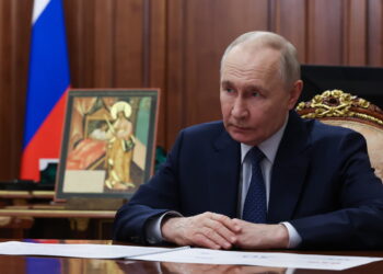 Na zdjęciu rosyjski dyktator Władimir Putin (PAP/EPA/VYACHESLAV PROKOFYEV / SPUTNIK / KREMLIN POOL)