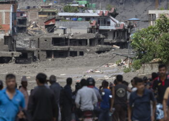 Powódź w Nepalu (PAP/EPA/NARENDRA SHRESTHA)