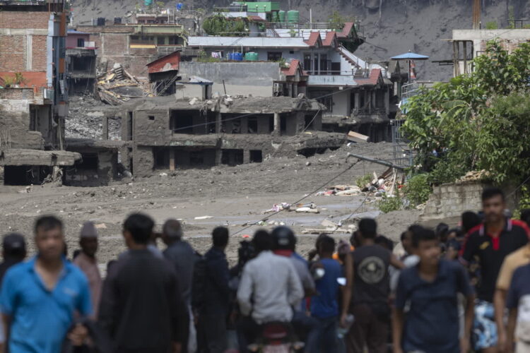 Powódź w Nepalu (PAP/EPA/NARENDRA SHRESTHA)