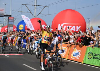 Jonathan Milan, zwycięzca trzech pierwszych etapów Tour de Pologne. Fot. PAP/Marcin Bielecki