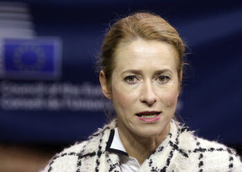 Kaja Kallas (PAP/EPA/OLIVIER HOSLET)