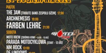 Plakat promujący Bluesobranie i zlot motocyklowy w gminie Nowe Miasteczko (mat. prasowe)
