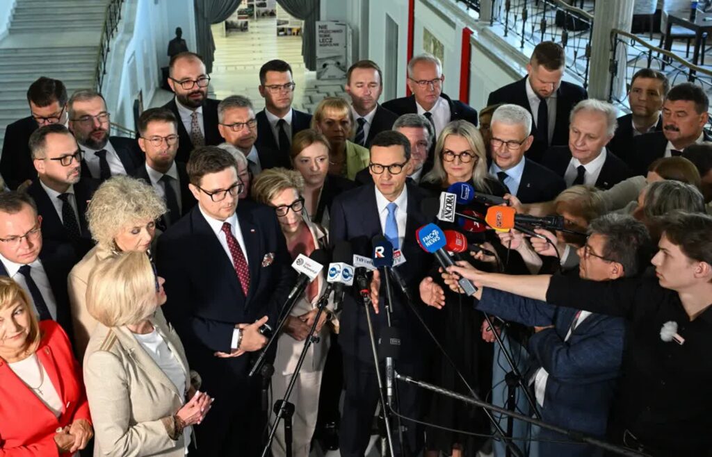 Mateusz Morawiecki podczas konferencji członków stowarzyszenia „Rozwój Plus”. Fot. PAP/Radek Pietruszka