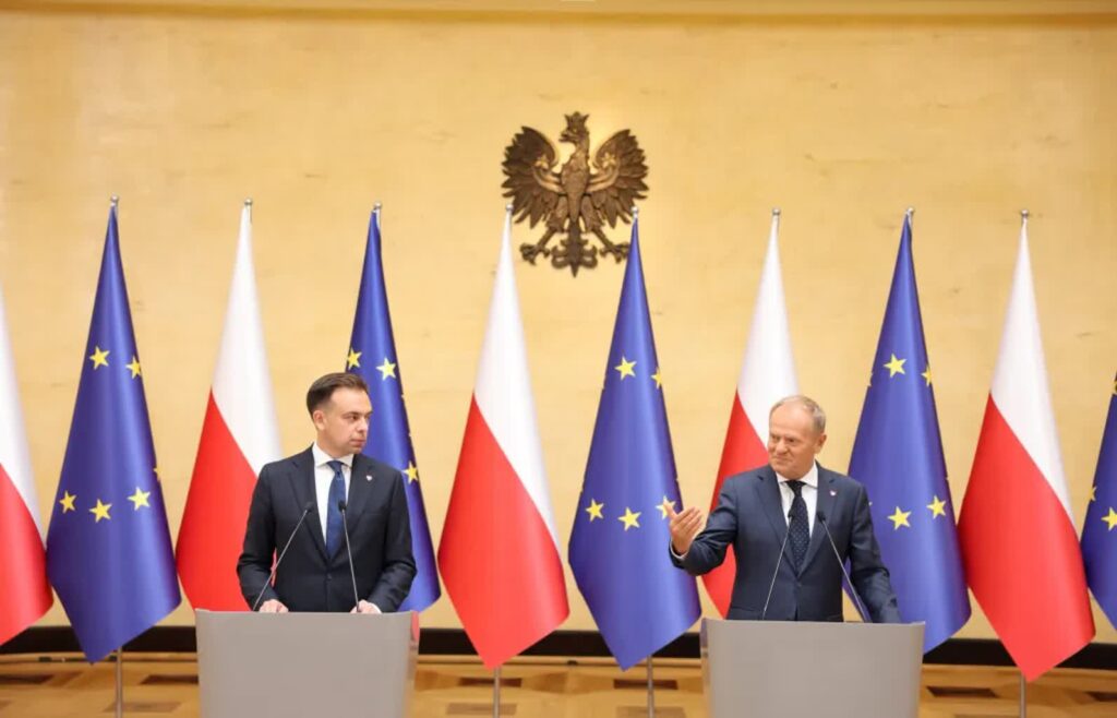 Premier Donald Tusk i minister finansów i gospodarki Andrzej Domański. Fot. X/ Donald Tusk
