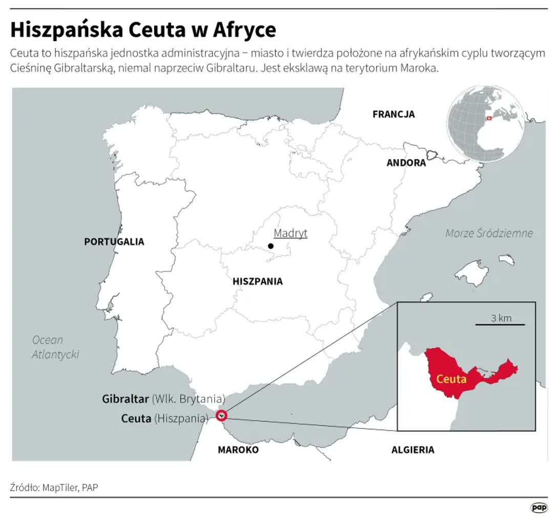 Bilans ofiar śmiertelnych kryzysu migracyjnego w Ceucie wzrósł do 72