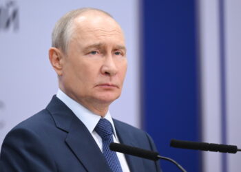 Na zdjęciu Władimir Putin, rosyjski dyktator (PAP/EPA/KRISTINA SOLOVYOVA/KREMLIN / POOL)