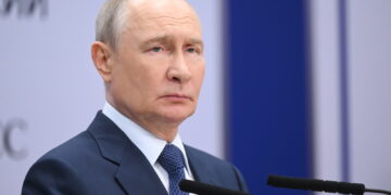 Na zdjęciu Władimir Putin, rosyjski dyktator (PAP/EPA/KRISTINA SOLOVYOVA/KREMLIN / POOL)