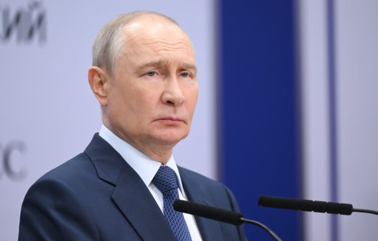 Na zdjęciu Władimir Putin, rosyjski dyktator (PAP/EPA/KRISTINA SOLOVYOVA/KREMLIN / POOL)