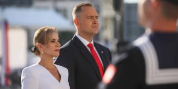 Prezydent Karol Nawrocki z małżonką Martą Nawrocką. Fot. PAP/Leszek Szymański
