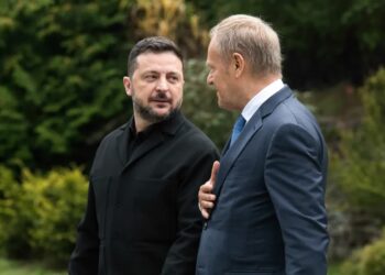 Premier Donald Tusk i prezydent Ukrainy Wołodymyr Zełenski. Fot. PAP/Vladyslav Musiienko