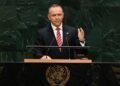 Prezydent Karol Nawrocki podczas debaty generalnej 81. sesji Zgromadzenia Ogólnego ONZ w Nowym Jorku. Fot. PAP/Radek Pietruszka