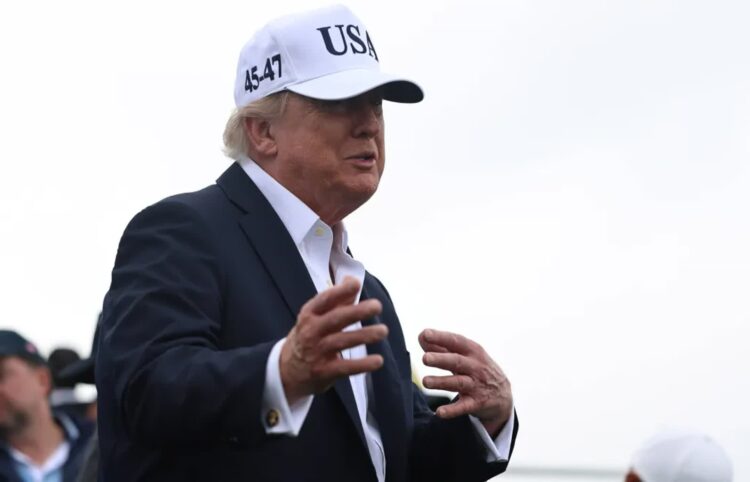 Prezydent USA Donald Trump. Fot. PAP/EPA/NEIL HALL