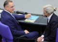 Liderzy AfD Tino Chrupalla i Alice Weidel. Fot. PAP/EPA/HANNIBAL HANSCHKE