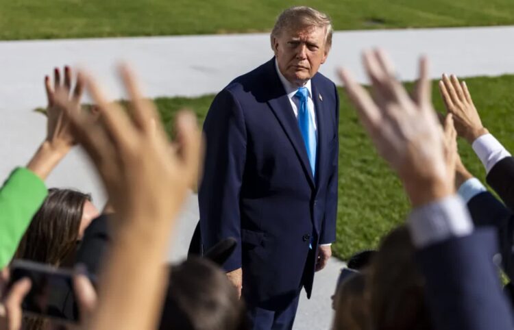 Prezydent USA Donald Trump. Fot. PAP/EPA/SHAWN THEW