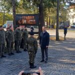 Apel z okazji Święta Żołnierza Rezerwy na Skwerze Czołgisty w Żaganiu (fot. Piotr Bakselerowicz)