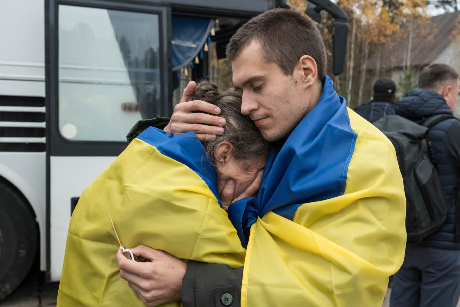 Ukraina. Ewakuacja mieszkańców z okupowanych Ołeszek