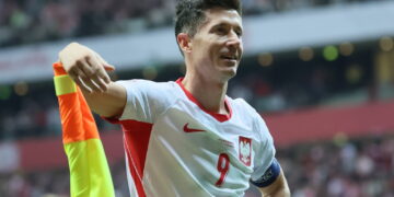 Piłkarz reprezentacji Polski Robert Lewandowski. Fot. PAP/Leszek Szymański