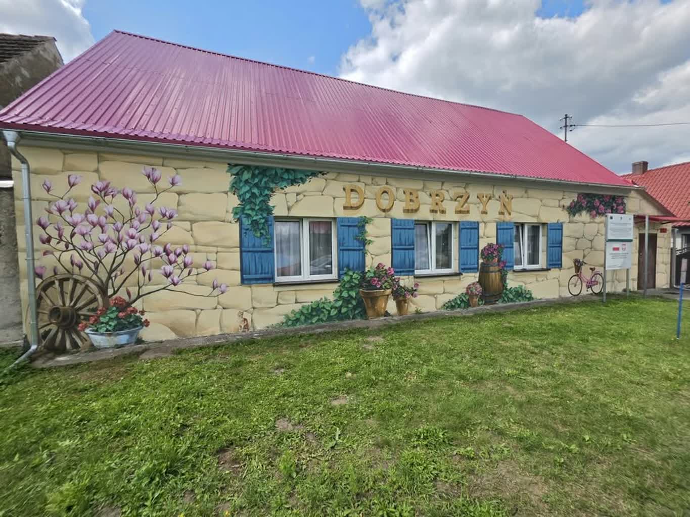 Mural na świetlicy w Dobrzyniu