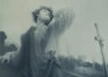 Upiór (Gustaw) wychodzący z grobu, ilustracja do Dziadów (część II / IV) Adama Mickiewicza. Fot. Czesław Borys Jankowski