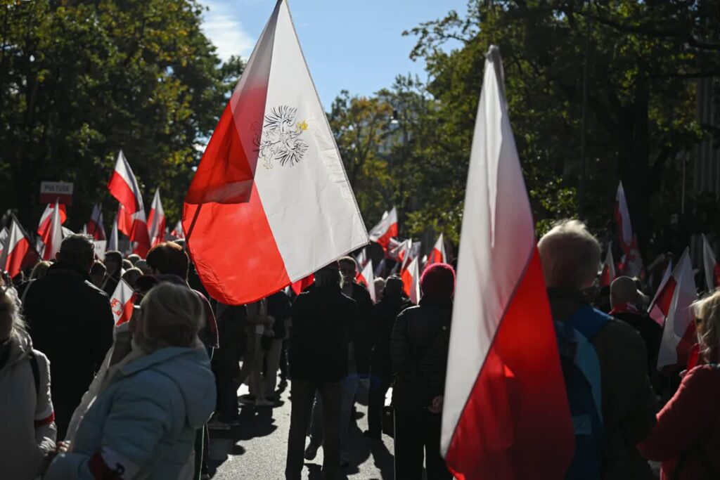 Manifestacja przed Trybunałem Konstytucyjnym. Fot. PAP/ Marcin Obara