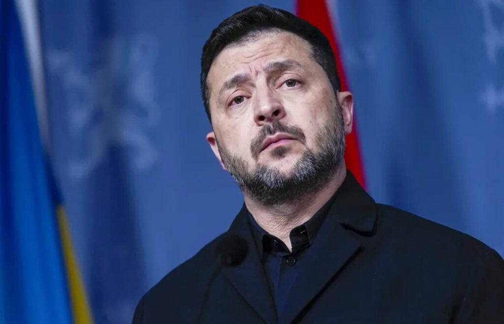 Wołodymyr Zełenski. Fot. PAP/EPA/CORNELIUS POPPE