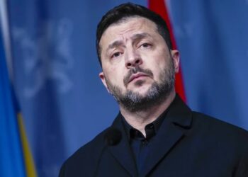 Wołodymyr Zełenski. Fot. PAP/EPA/CORNELIUS POPPE